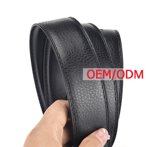 Factory Custom Adjustable Black Men's Alloy <b>Pin</b> Buckle Genuine Leather Belts Manufacturer - Product Image 2