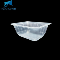 Plateaux en plastique transparent PP + PE de qualité alimentaire à haute transparence pour olives de concombres marinés pour boîtes en plastique d'emballage de supermarché
