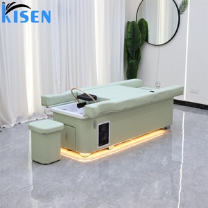 เตียงสระผมไฟฟ้าอเนกประสงค์ราคาประหยัด ยี่ห้อ Kisen พร้อมไฟ LED สำหรับทำสปาหัวแบบญี่ปุ่น และอ่างแช่เท้า พร้อมระบบยกไฟฟ้า - Product Image 5