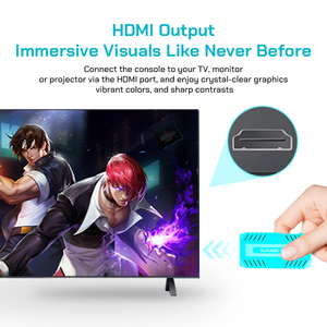 คอนโซลเกมพกพาแบบย้อนยุค 4K พร้อมเกม 50000 เกม หน่วยความจำ 128GB ระบบ EmuELEC คอนโทรลเลอร์ไร้สายคู่ เสียบแล้วเล่นได้ทันที - Product Image 4