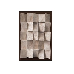 Peinture murale abstraite moderne 3D sur toile, cadre brun foncé, rectangle, décoration pour entrée et salon - Product Image 5