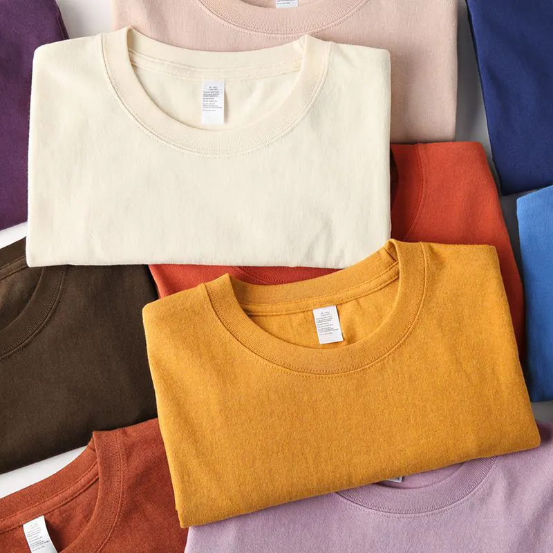 Individuelle Streetwear Übergröße Loose Fit Super Soft Plus-Größe T-Shirts Kurze Ärmel einfarbiges T-Shirt für Herren