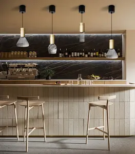 Ontwerpers Zwart Goud Glazen Lamp Slaapkamer Bed Nordic Modern Keuken Eiland Dineren Decoratieve Hanglamp