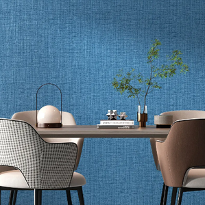 Rollos de pegatinas de pared de lino suave impermeables de alta calidad para decoración del hogar, papel tapiz autoadhesivo grueso de 50cm * 9m - Product Image 4