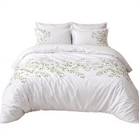 Parure de lit quatre pièces personnalisable imprimée transfrontalière, style nordique, en mélange polyester-coton, drap-housse réactif