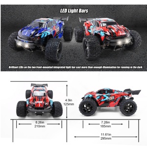 REMO Hobby SJY-1665 Camion monstre tout-terrain 4x4 à l'échelle 1/16 avec éclairage LED, modèles de véhicules monstre, moteur brushless - Product Image 6