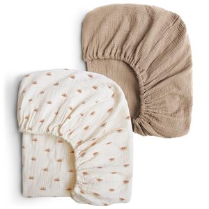 Ultra Soft Knit Organic Cotton Double-Layer Baby Fitted Crib <strong>Sheet</strong> Lightweight Breathable Jersey for Boys Girls All-Season - Product Image 3