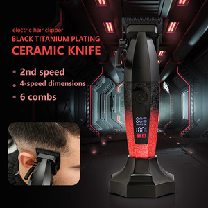 <span class=keywords><strong>Tondeuse</strong></span> à cheveux avec écran LCD, longueurs de <span class=keywords><strong>coupe</strong></span> réglables, charge rapide, <span class=keywords><strong>tondeuse</strong></span> en céramique recouverte de titane - Product Image 4