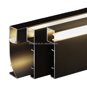 Rodapié LED Luminoso Industrial Moderno, Fácil Instalación, Rodapié de Pared de Aleación de Aluminio y Plástico para Pisos de Hotel - Product Image 4