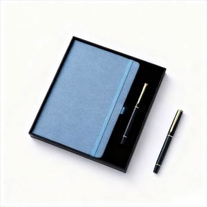 Hot-Selling Customizable A5 Notebook Business Gift Set with Metal Ballpoint <b>Pen</b> for Logo Promotion - Product Image 2