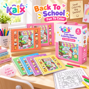 Juego <span class=keywords><strong>de</strong></span> <span class=keywords><strong>Libros</strong></span> para Colorear para Niños KAIX, Diseño <span class=keywords><strong>de</strong></span> Osito, Encuadernación en Espiral, 6 Piezas, Impresión <span class=keywords><strong>de</strong></span> Logotipo Personalizado, Recuerdos para Fiestas, <span class=keywords><strong>Libros</strong></span> para Colorear para Mujeres - Product Image 3