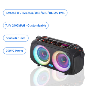 Profesional de alta calidad grande al aire libre Dj Rgb Color Party 6,5 pulgadas altavoces duales altavoz de Karaoke portátil - Product Image 6
