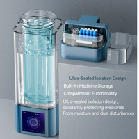 Bouteille d'eau hydrogénée portable certifiée CE, 9000 ppb, commande par application intelligente, logo personnalisé, pour la maison et les voyages