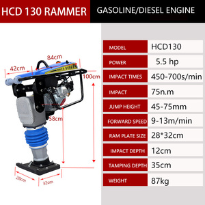 5.5HP Trái Đất <span class=keywords><strong>rammer</strong></span> <span class=keywords><strong>compactor</strong></span> với nhảy Jack búa tamping 35cm thành phần cốt lõi động cơ - Product Image 2