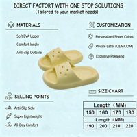 Sandalias EVA Cloud Unisex Personalizadas OEM Ligeras Antideslizantes para Niños, Acolchadas, Ventiladas, para Uso Diario en Verano, Suaves