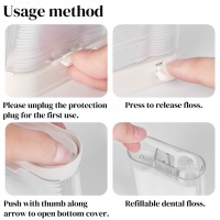Distributeur Automatique Portable de Fil Dentaire en Gros pour Usine, Distributeur de Fil Dentaire Jetable à Pression Unique en PE, Étui pour Cure-Dents, Utilisation Domestique, Bleu