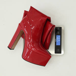 2025 חם למכירה אדום נשים אדומות 8 אינץ 'פלטפורמה gooth מגפי zipper הסגר מעל הברך עם הצביע סקסי לחורף - Product Image 3