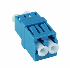 Adaptador de adaptador óptico lc duplo, tipo de montagem, adaptador de fibra óptica de modo único