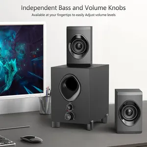 2022 superventas altavoz Hi-Fi 2,1 altavoz Subwoofer altavoz de PC de cine familiar con Bluetooth USB TF AUX