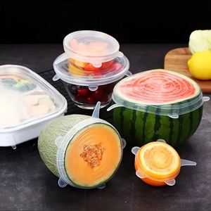 Couvre-aliments en silicone de qualité alimentaire avec design visage, étanche et transparent pour la conservation des aliments - Product Image 2