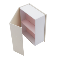 Boîte en carton rigide beige mat de luxe, recyclable, grande, en forme de livre, avec fermeture magnétique, logo personnalisé, doublure en éponge, pour appareil photo