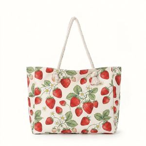 Bolsa de Lona Personalizada con Asas de Cuerda, Bolsa de Playa con Bolsillos Laterales con Cremallera, Diseño OEM para Mujer - Product Image 2