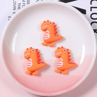 Breloques en résine plates personnalisables en forme d'animaux de dessin animé mignons et kawaii, dinosaures, pour accessoires capillaires