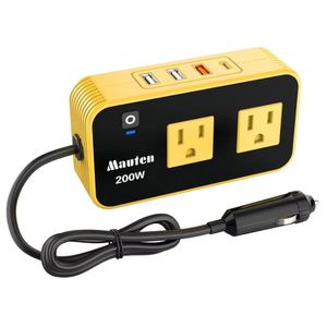 Starand 200W ตัวแปลงไฟในรถแบบคู่ DC 12V AC 110V อินเวอร์เตอร์<span class=keywords><strong>4</strong></span> USB Type C ที่ชาร์จเร็วอินเวอร์เตอร์<span class=keywords><strong>4</strong></span>พอร์ต USB - Product Image 1