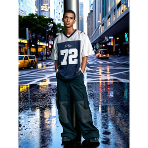 Maillots de rugby américains de haute qualité pour hommes, respirants, en mesh, imprimés par sublimation, vêtements de sport streetwear - Product Image 1