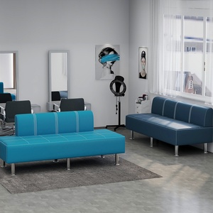 Chaise d'attente de salon de coiffure en vente chaude, canapé en cuir synthétique, chaise d'attente pour salon, chambre à coucher, centre commercial, salle à manger et salle de sport - Product Image 2