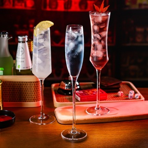 Elegant <strong>Clear</strong> Stemmed Long Stem Cocktail Wine Goblet Elegant Crystal Glass <strong>Champagne</strong> <strong>Flutes</strong> - Product Image 5