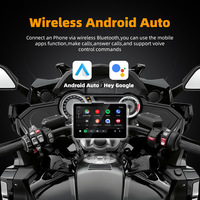 Nouveau support de fixation rapide pour moto de 6,2 pouces, DVR, navigateur, CarPlay sans fil, Android Auto, caméra avant/arrière 1080P HD 120°