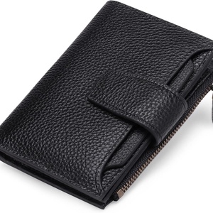 Factory RFID Blocking Card Holders <b>Ladies</b> Card Holder <b>Wallets</b> Purse Custom Zipper Genuine Leather <b>Wallet</b> Women - Product Image 1
