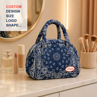 Sacs à cosmétiques et bandanas sur mesure, sac à cosmétiques matelassé, sac de rangement portable pour maquillage, sac de toilette pour femmes