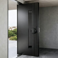 Porte d'entrée blindée en acier au design classique et moderne, porte principale pivotante en aluminium antivol pour la maison