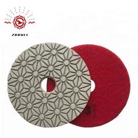 Tampons de polissage diamantés en résine humide 4 pouces 3 étapes pour marbre, granit, quartz