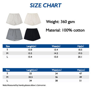360GSM 100% Cotton French Terry <b>Shorts</b> Elastic <b>Waist</b> Relaxed Fit <b>Women's</b> - Product Image 3