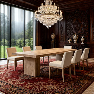 Домашний обеденный стол и стул набор роскошной гостиничной столовой мебель набор удобная квартира обеденный набор вилла обеденный стол и стулья - Product Image 2