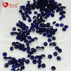 0.8-3mm cận chiến Kích thước 34 # sapphire xanh <span class=keywords><strong>Corundum</strong></span> đá vòng rực rỡ cắt phòng thí nghiệm tạo ra <span class=keywords><strong>Corundum</strong></span> tổng hợp - Product Image 4