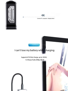 AH todo en uno 6 en 1 USB tipo C Hub Adaptador 4K HDTV lector <span class=keywords><strong>de</strong></span> tarjetas multipuerto USB3.0 TF PD SD lector para <span class=keywords><strong>PC</strong></span> ordenador Stock disponible - Product Image 4