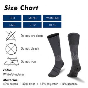 Mens Soccer Grip <b>Knee</b> High <b>Compression</b> Antislip Socks - Product Image 2