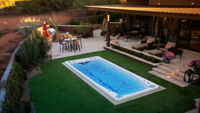 Piscine Extérieure Personnalisable en Stock 4m Acrylique Ozone Balboa Système de Contrôle Hydro Massage Adulte Spa Nage à Contre-Courant
