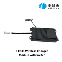 Pengisi Daya Nirkabel Cepat Mobil Qi 15W Kelas Otomotif EMC 1 Coil 3 Coils Modul Pengisian Universal dengan Saklar untuk Android dan IOS