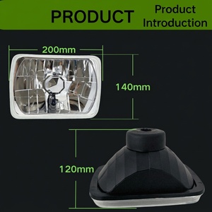Faro Halógeno Semisellado <span class=keywords><strong>de</strong></span> 7x6 Pulgadas H6054, Faro Cuadrado H4 para Jeep XJ YJ, Ford E-Series, Toyota Hilux, Camioneta Clásica - Product Image 3
