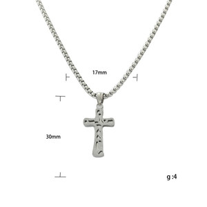 Men's Stainless Steel <b>Cross</b> Pendant Necklace Geometric Design Punk Style Trendy Jewelry 120214 - Product Image 5