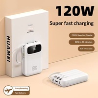 Batterie externe portable 20000 mAh en promotion avec charge ultra-rapide 22,5 W, 3 câbles intégrés, design léger et fin