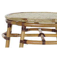 Table auxiliaire en rotin et bambou 60x60x42 Naturel