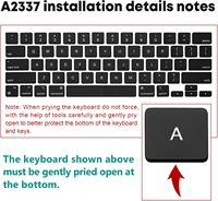 Capuchons de touches de clavier complets pour MacBook Air 13 pouces A2337 M1 (sortie 2020)