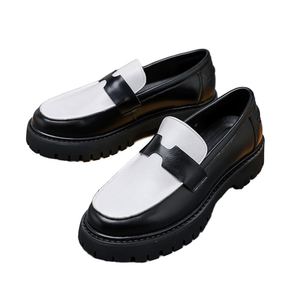 605 Zapatos de Hombre de Moda para Negocios y Oficina, con Suela de Goma y Entresuela de EVA Resistente, Punta de Goma, Cuero PU, Primavera Verano - Product Image 1