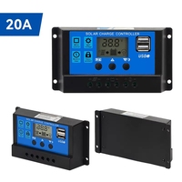 Contrôleur de charge et d'éclairage solaire à affichage LCD PWM 10A-30A pour systèmes solaires 12V/24V